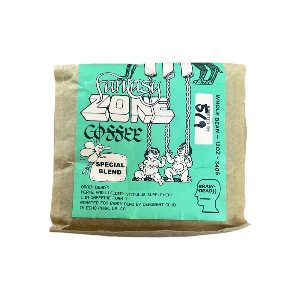 Brain Dead Whole Bean Coffee Unisex 12oz Brown NEW Fantasy Zone Deadbeat Club